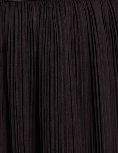 Jupe pliss&eacute;e doubl&eacute;e noir femme