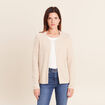 Gilet col rond couleur or femme