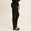 Jean coupe ajust&eacute;e long noir femme