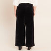 Pantalon en velours noir femme