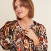 Blouse manches longues noir femme