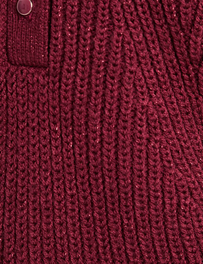 Pull manches longues bordeaux femme