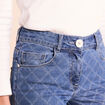 Jean coupe droite jacquard denim stone femme