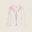 T-shirt manches longues creme femme