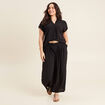 Blouse manches courtes noir femme