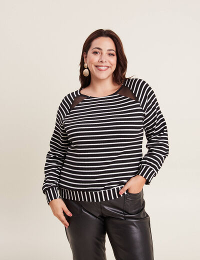 T-shirt manches longues noir femme