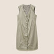 robe courte droite réversible en jean vert olive femme