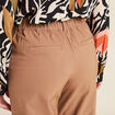Pantalon large 7/8ème marron femme