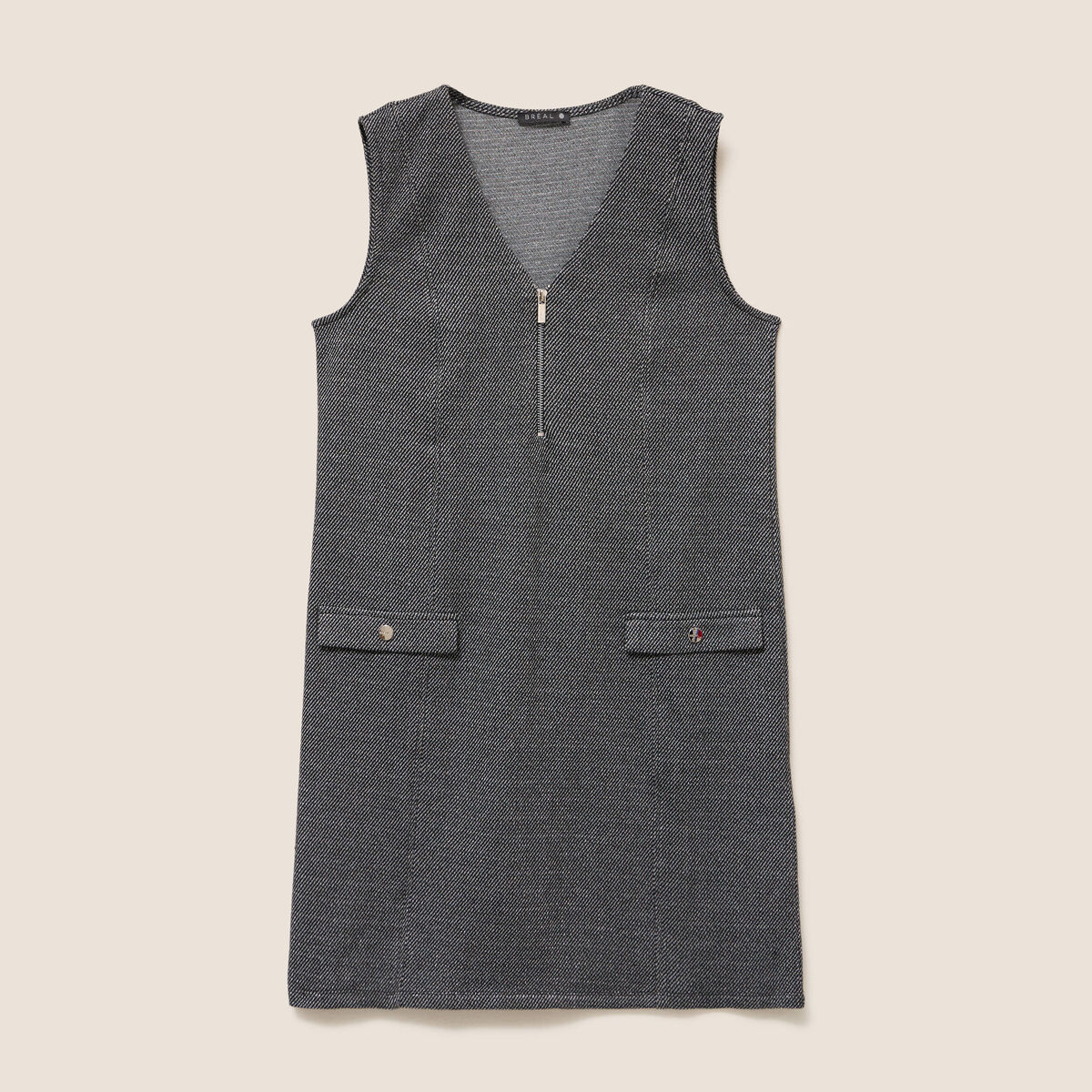 Robe chasuble gris femme