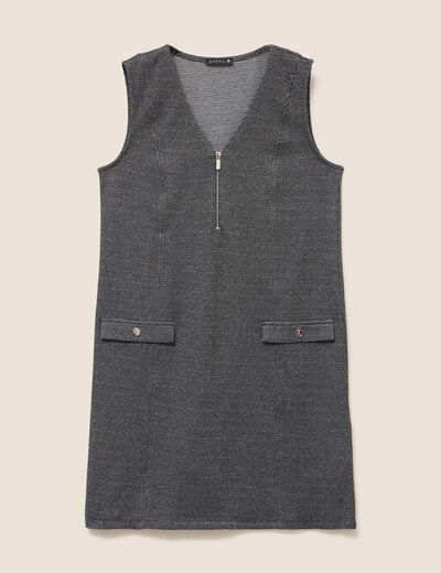 Robe chasuble gris femme