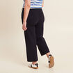 Pantalon large pinces bleu foncé femme
