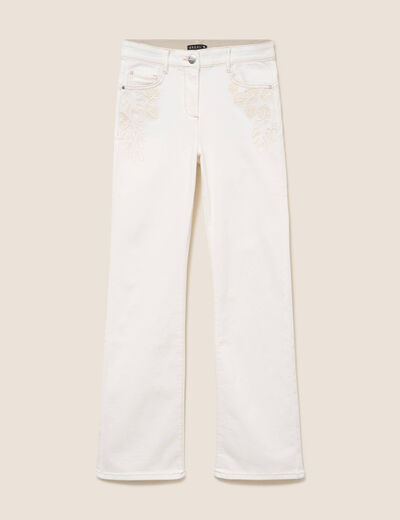 Jean magique L'Unique coupe bootcut blanc femme
