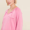 Sweat manches longues rose femme