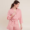 Chemise manches 3/4 vieux rose femme