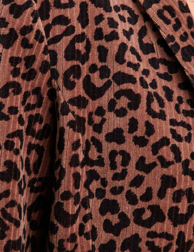 Veste tailleur velours marron femme