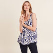 Blouse bretelles fines bleu femme