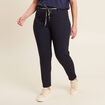 Pantalon jogging réversible bleu foncé femme