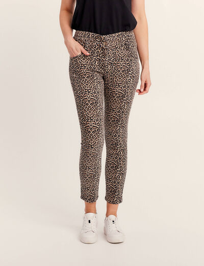 Pantalon ajusté noir femme