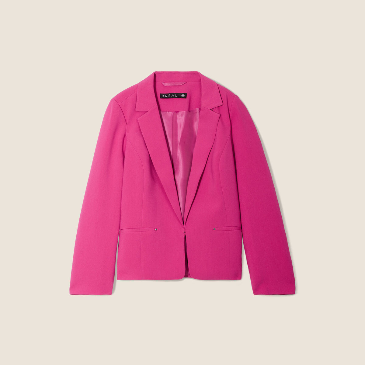 Veste tailleur cintrée rose fushia femme