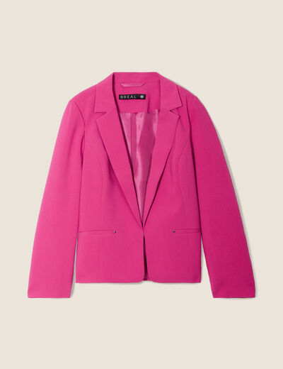 Veste tailleur cintrée rose fushia femme