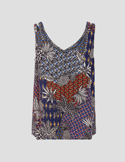 Blouse sans manches noir femme