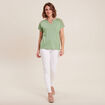 T-shirt manches courtes vert olive femme