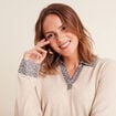 T-shirt manches longues creme femme