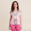 T-shirt manches courtes rose femme