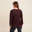 Gilet manches longues bordeaux femme