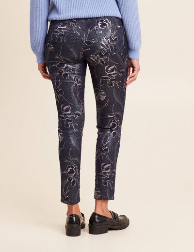 Pantalon magique Le L&eacute;ger enduit bleu femme