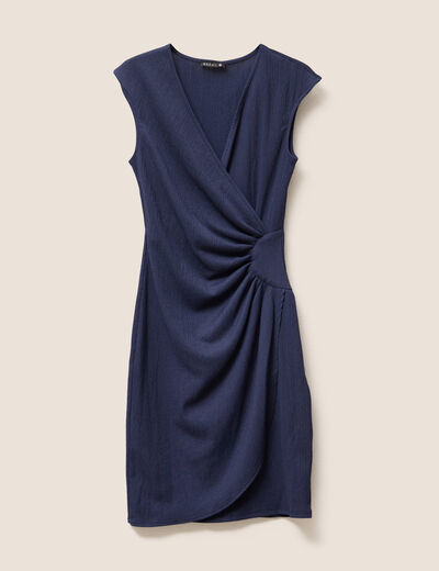 Robe courte ajustée bleu marine femme