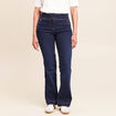 Jean bootcut taille haute denim brut femme