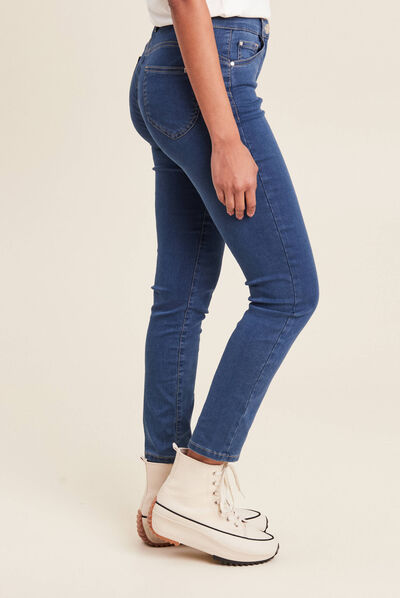 Jeans léger taille standard 7/8ème denim double stone femme