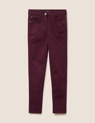Pantalon magique Le L&eacute;ger coupe ajust&eacute;e bordeaux femme