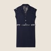 Robe droite réversible bleu foncé femme