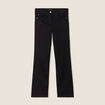 Pantalon droit taille haute 7/8ème noir femme