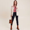Parka déperlante cintrée lien à coulisse sable femme