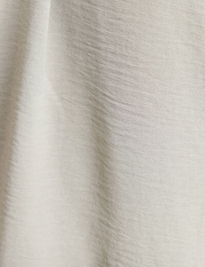 T-shirt bi-mati&egrave;re manches courtes vert clair femme