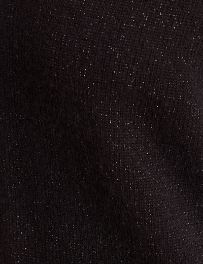 Pull en cachemire col v noir femme