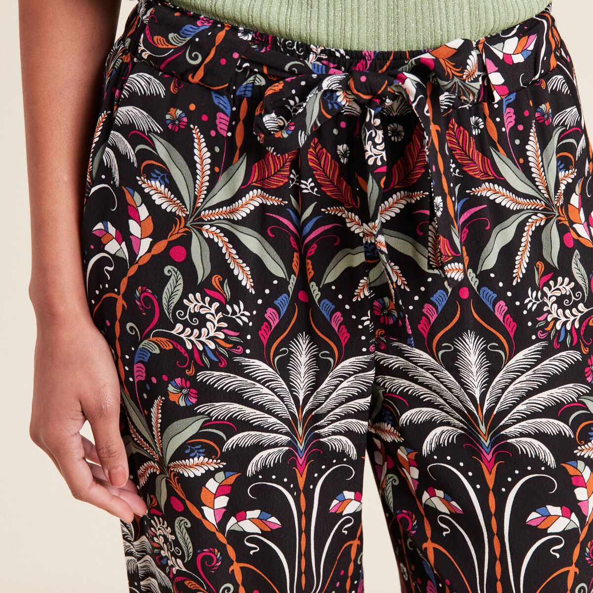 Pantalon flou noir femme