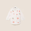 Chemise ample manches 3/4 col chemise ecru femme