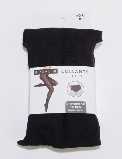 Collants effet ventre plat noir femme