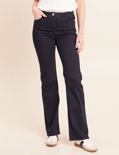 Pantalon magique L'Unique coupe bootcut bleu fonc&eacute; femme