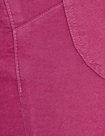 Pantacourt magique Le L&eacute;ger coupe droite rose fushia femme