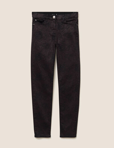 Pantalon magique L'Unique coupe ajust&eacute;e bordeaux femme