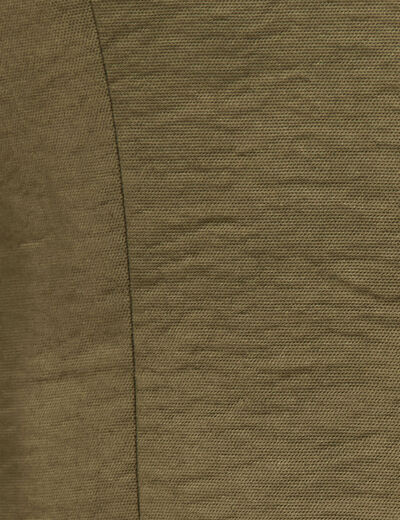 Veston sans manches satin vert olive femme