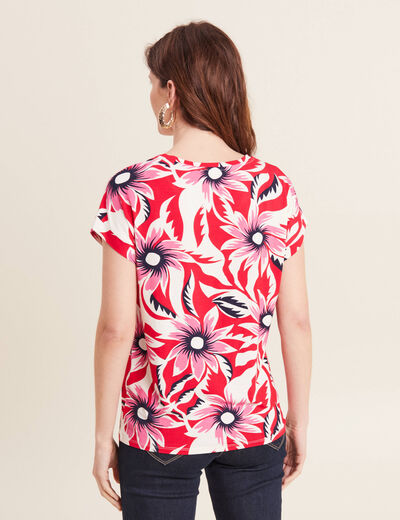 T-shirt manches courtes rouge femme