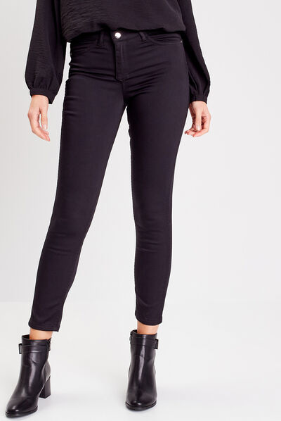 Pantalon ajusté réversible rouge femme