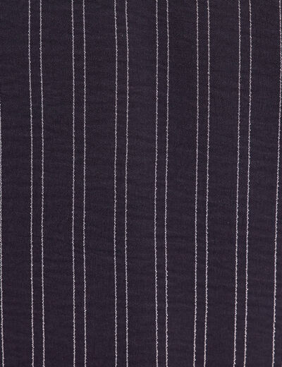 Blouse fluide manches courtes bleu femme