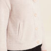 Veste droite manches longues beige femme